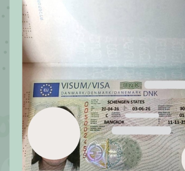 ตัวอย่างเอกสารประกอบการเดินทาง - Schengen Visa Sample 3