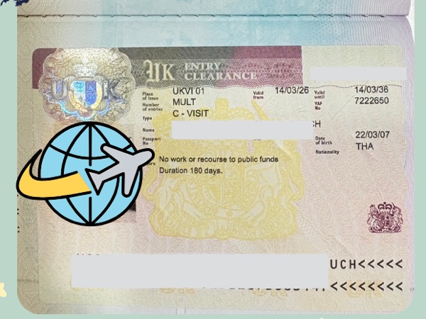 ตัวอย่างเอกสารประกอบการเดินทาง - UK Visa Sample 1