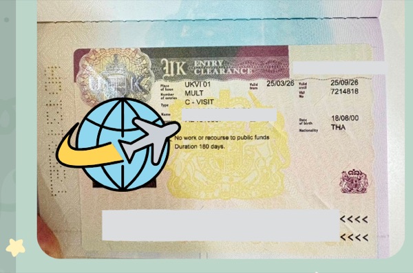 ตัวอย่างเอกสารประกอบการเดินทาง - UK Visa Sample 2